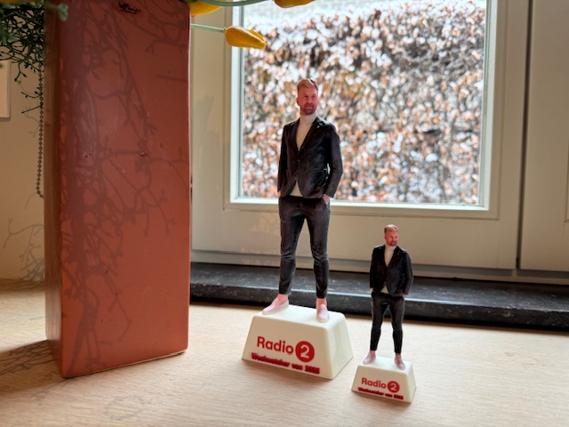 3D Beeldje Ruben Van Gucht Als WeekWatchers Award van Radio 2