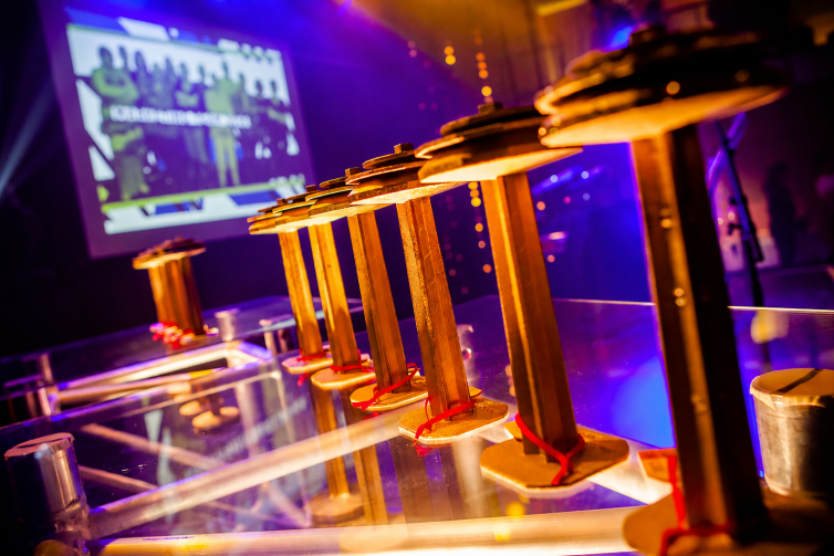 3D geprinte VRT toren awards
