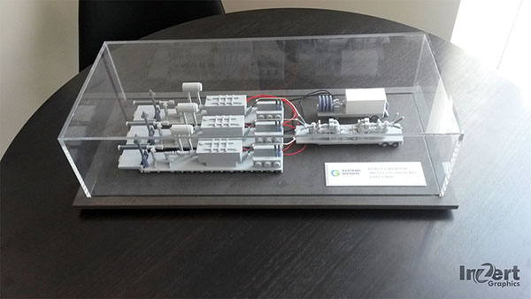3D geprinte mobile substation maquette